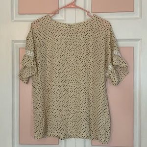 SHEIN blouse, beige, size Large.